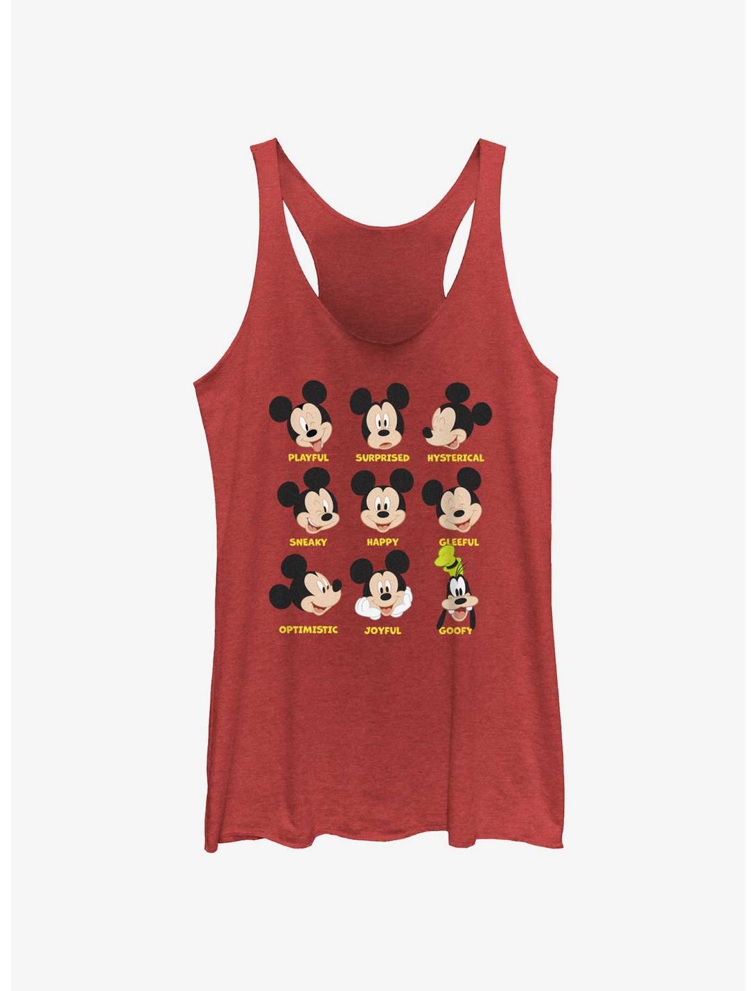 Disney Mickey Mouse Disney Expressions Womens Tank Top, RED HTR, hi-res