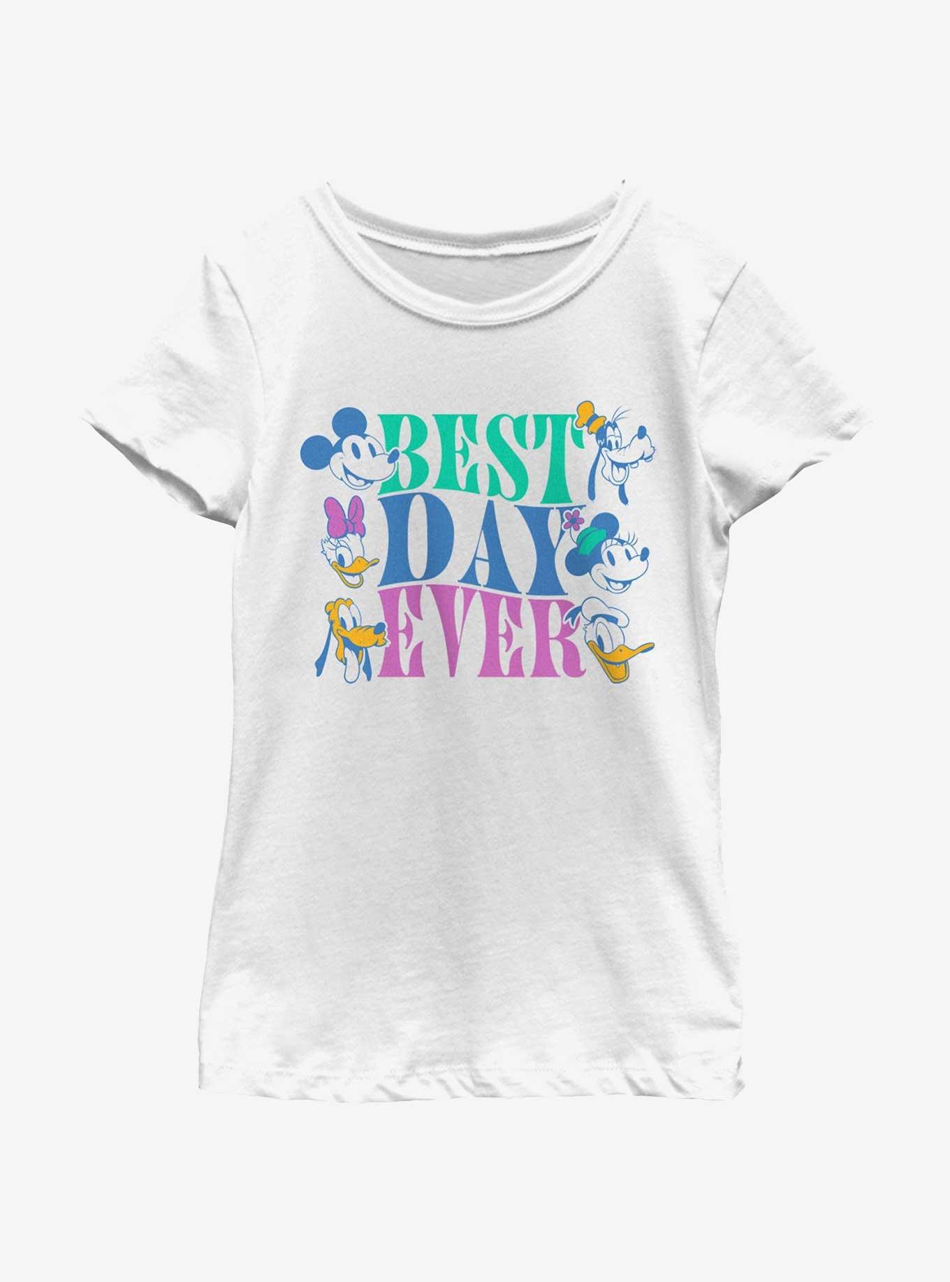 Disney Mickey Mouse Best Day With Friends Girls Youth T-Shirt