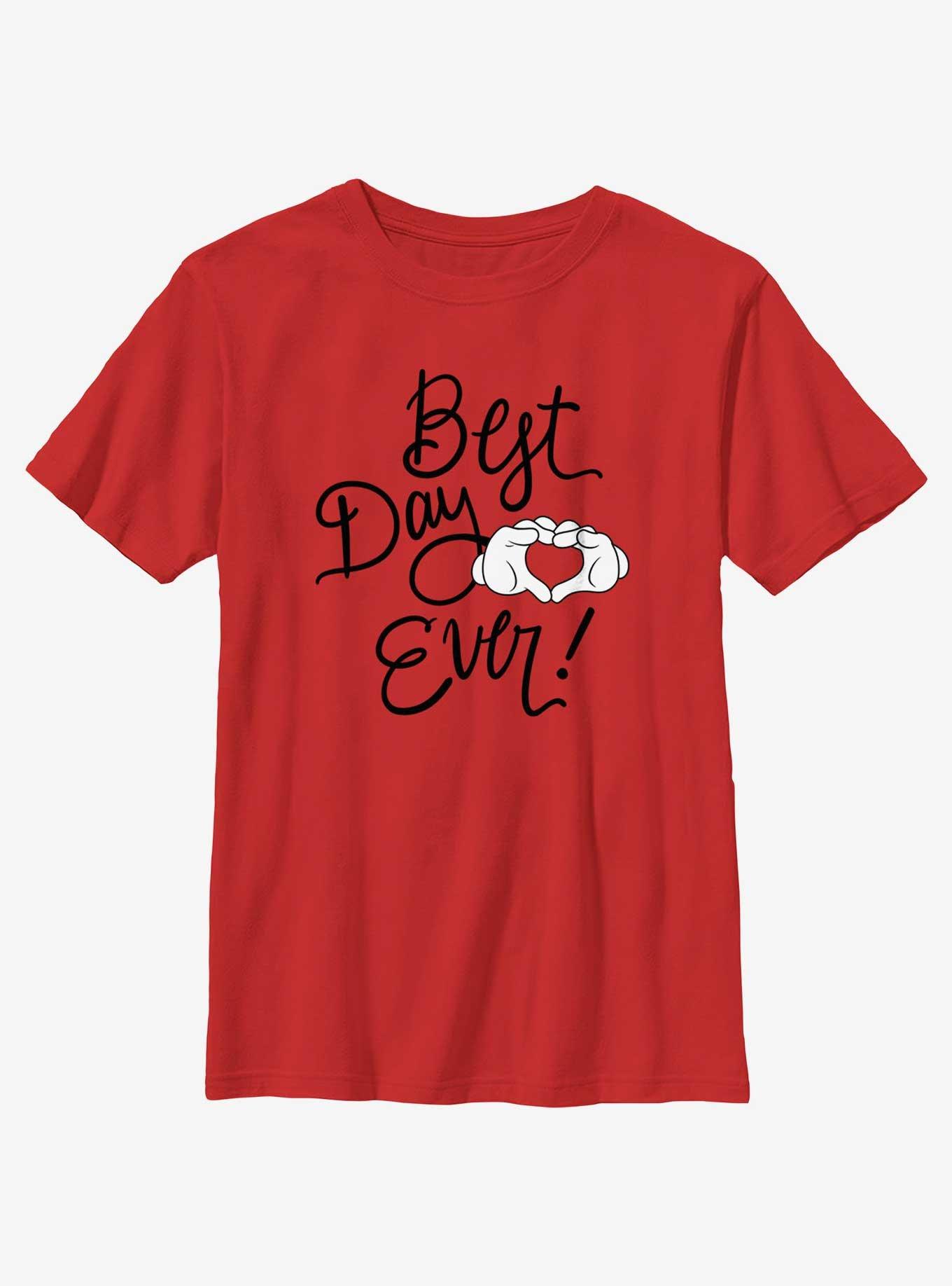 Disney Mickey Mouse Best Day Ever Mickey Hands Youth T-Shirt, , hi-res