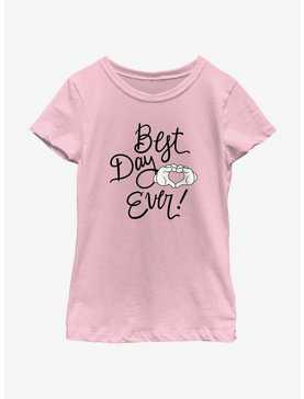 Disney Mickey Mouse Best Day Ever Mickey Hands Girls Youth T-Shirt, , hi-res