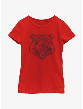 Disney Mickey Mouse Mickey's Fire Crew Badge Girls Youth T-Shirt, , hi-res