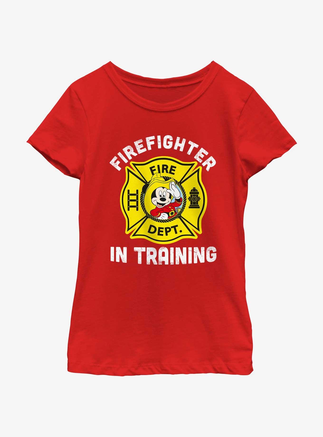 Disney Mickey Mouse Firefighter Training Girls Youth T-Shirt