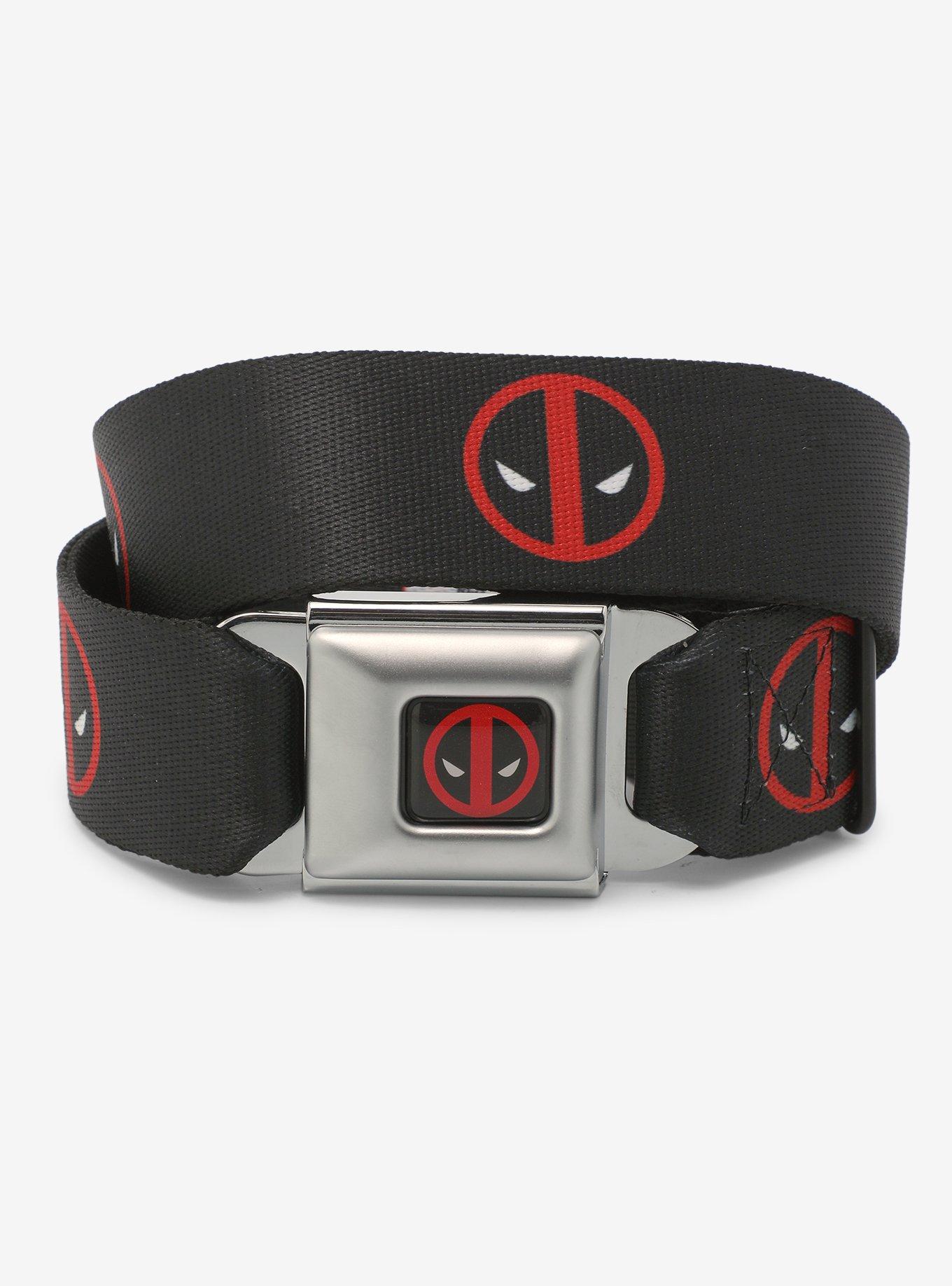 Marvel Deadpool Logo Seatbelt Belt, , hi-res