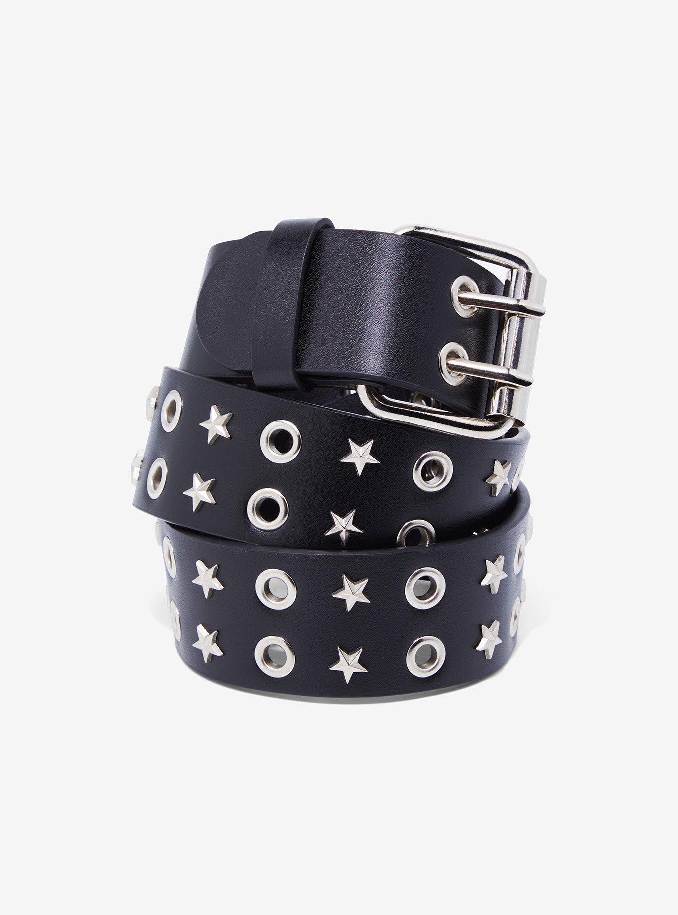 Black Grommet & Star Belt, , hi-res