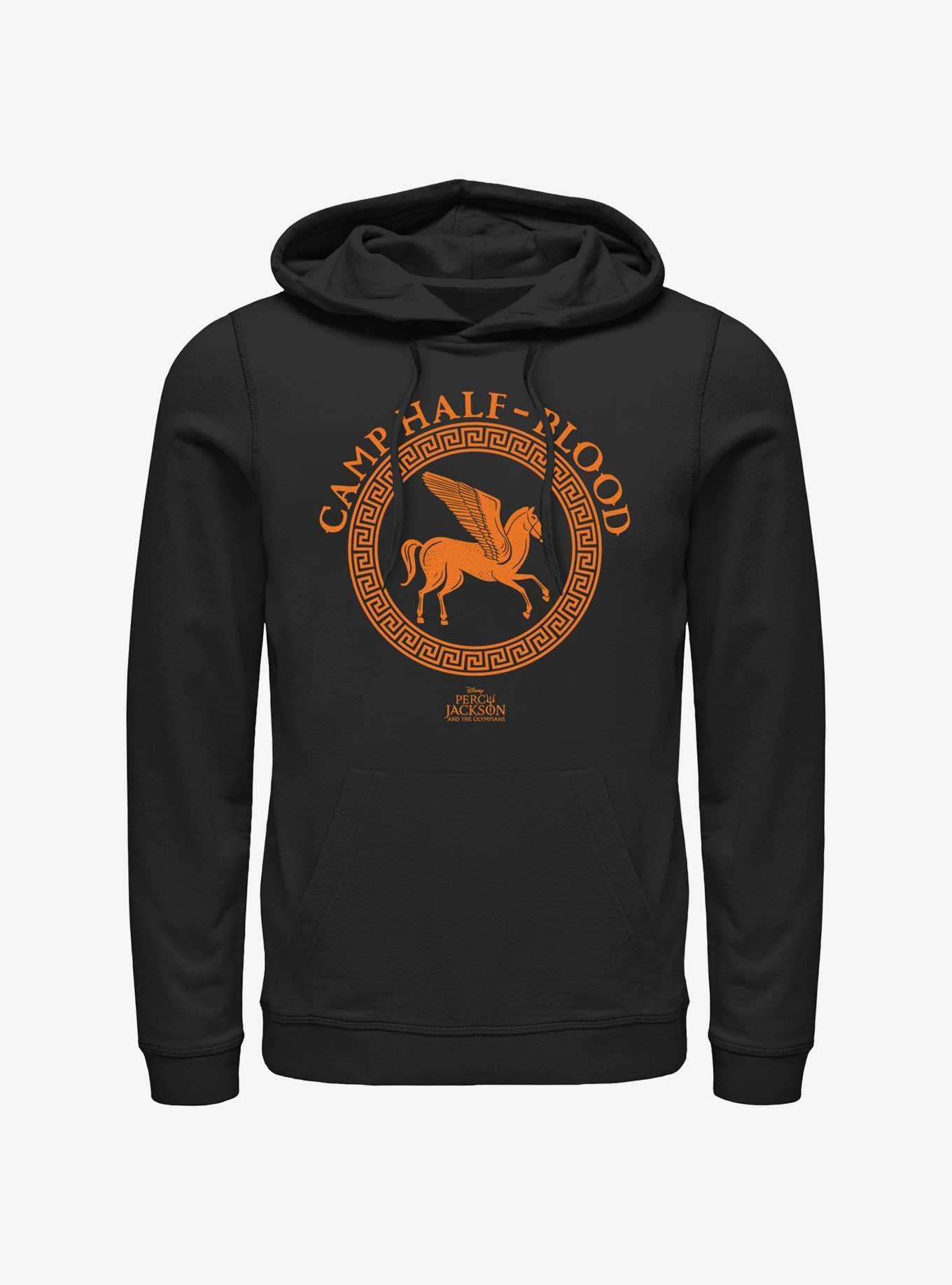 Disney Percy Jackson And The Olympians Camp Half Blood Icon Logo Hoodie BLACK BoxLunch