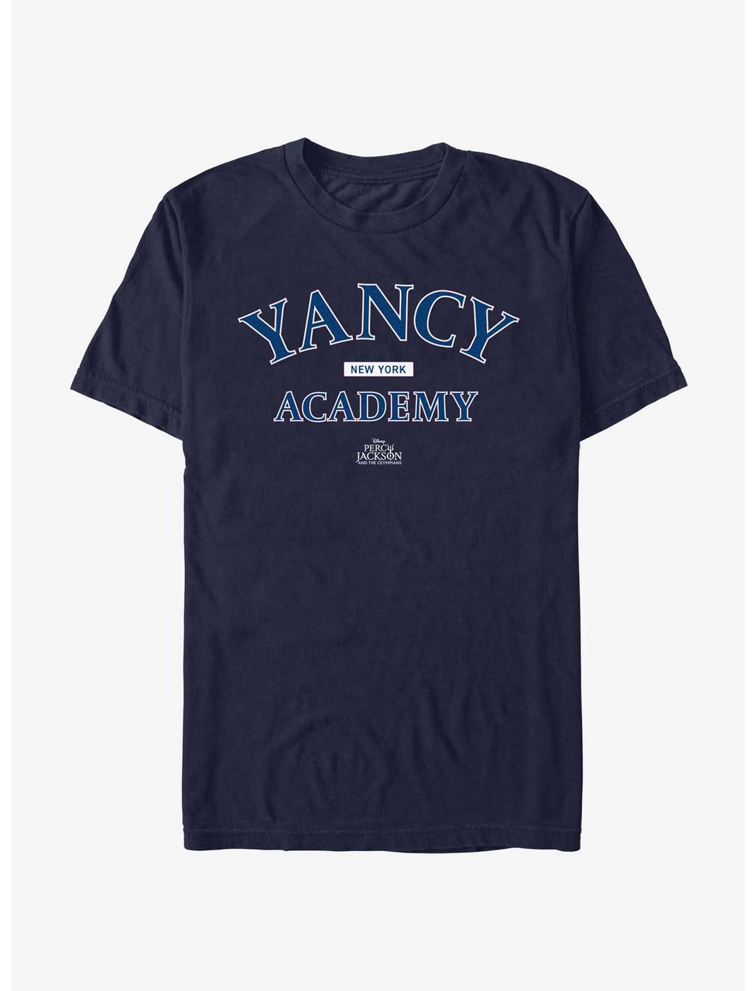 Disney Percy Jackson And The Olympians Yancy Academy Logo T-Shirt, NAVY, hi-res