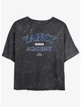 Disney Percy Jackson And The Olympians Yancy Academy Logo Mineral Wash Womens Crop T-Shirt, BLACK, hi-res