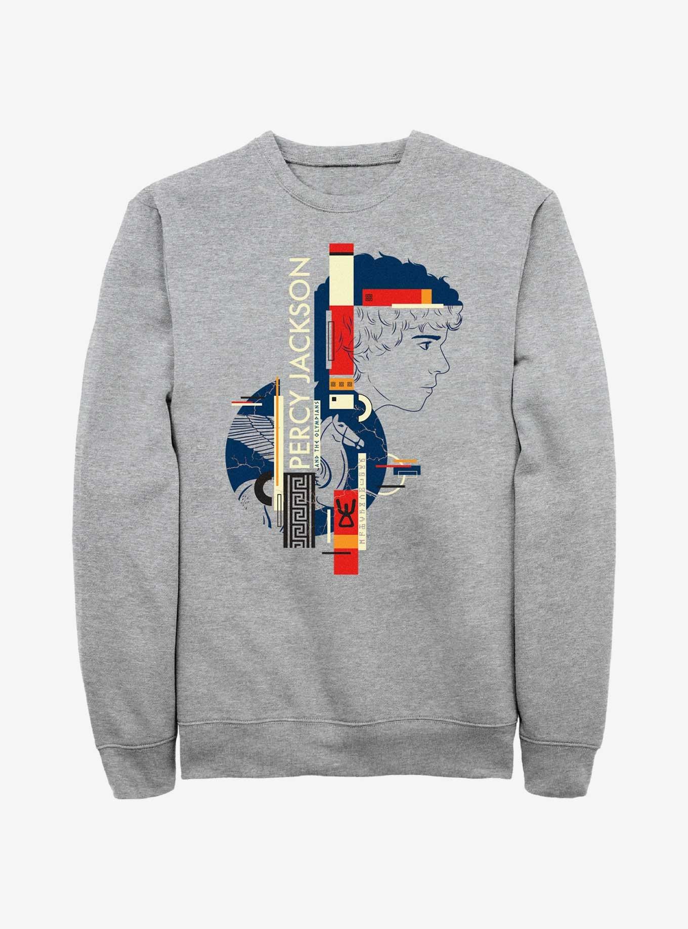 Disney Percy Jackson And The Olympians Pegasus Geometric Sweatshirt, ATH HTR, hi-res