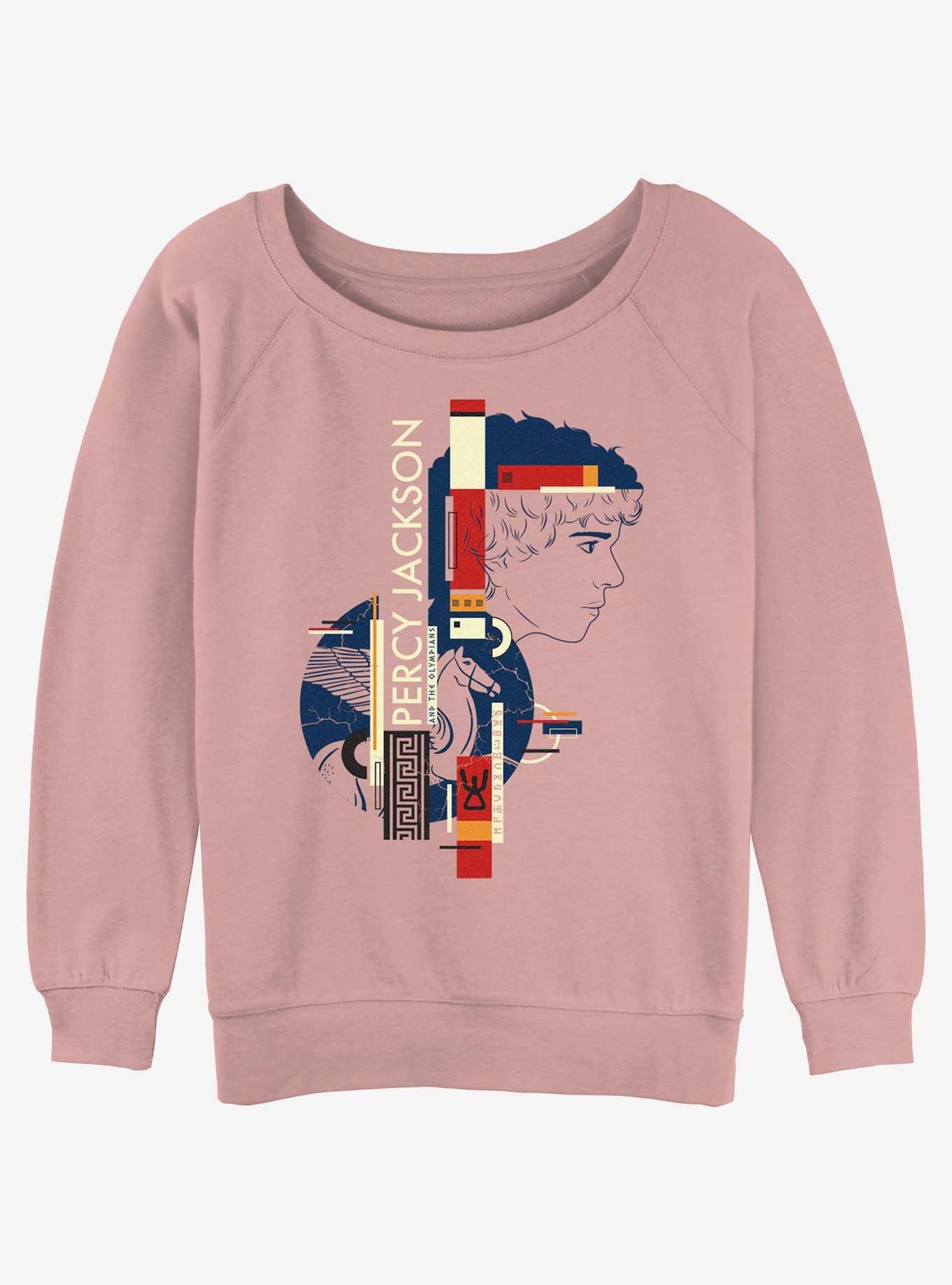 Disney Percy Jackson And The Olympians Pegasus Geometric Womens Slouchy Sweatshirt, , hi-res