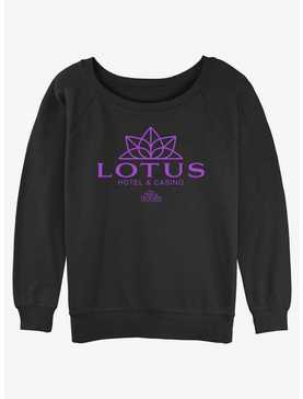 Disney Percy Jackson And The Olympians Lotus Hotel & Casino Logo Womens Slouchy Sweatshirt, , hi-res