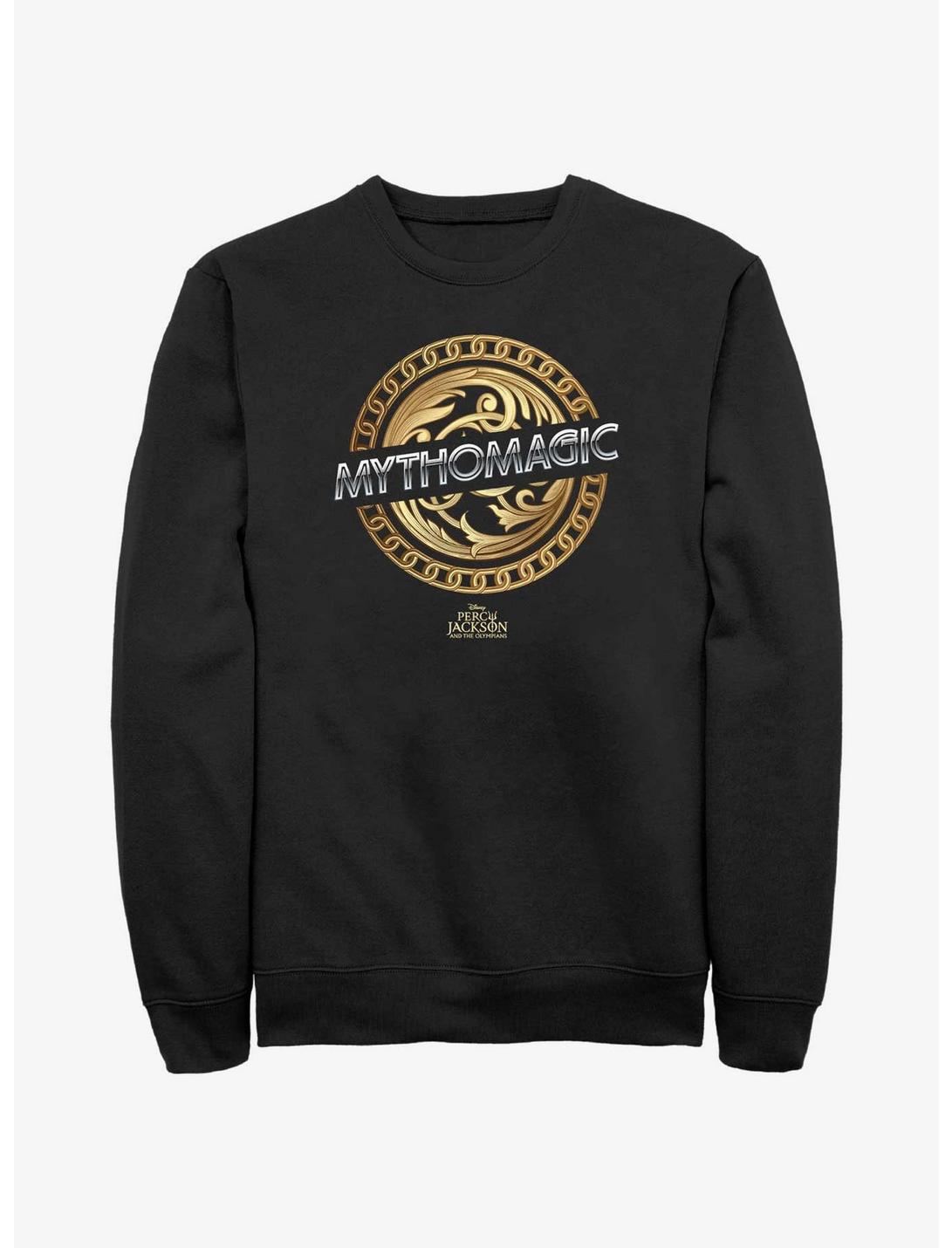 Disney Percy Jackson And The Olympians Mythomagic Logo Sweatshirt, BLACK, hi-res