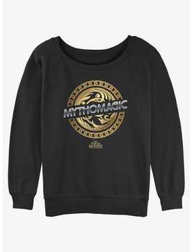 Disney Percy Jackson And The Olympians Mythomagic Logo Womens Slouchy Sweatshirt, , hi-res