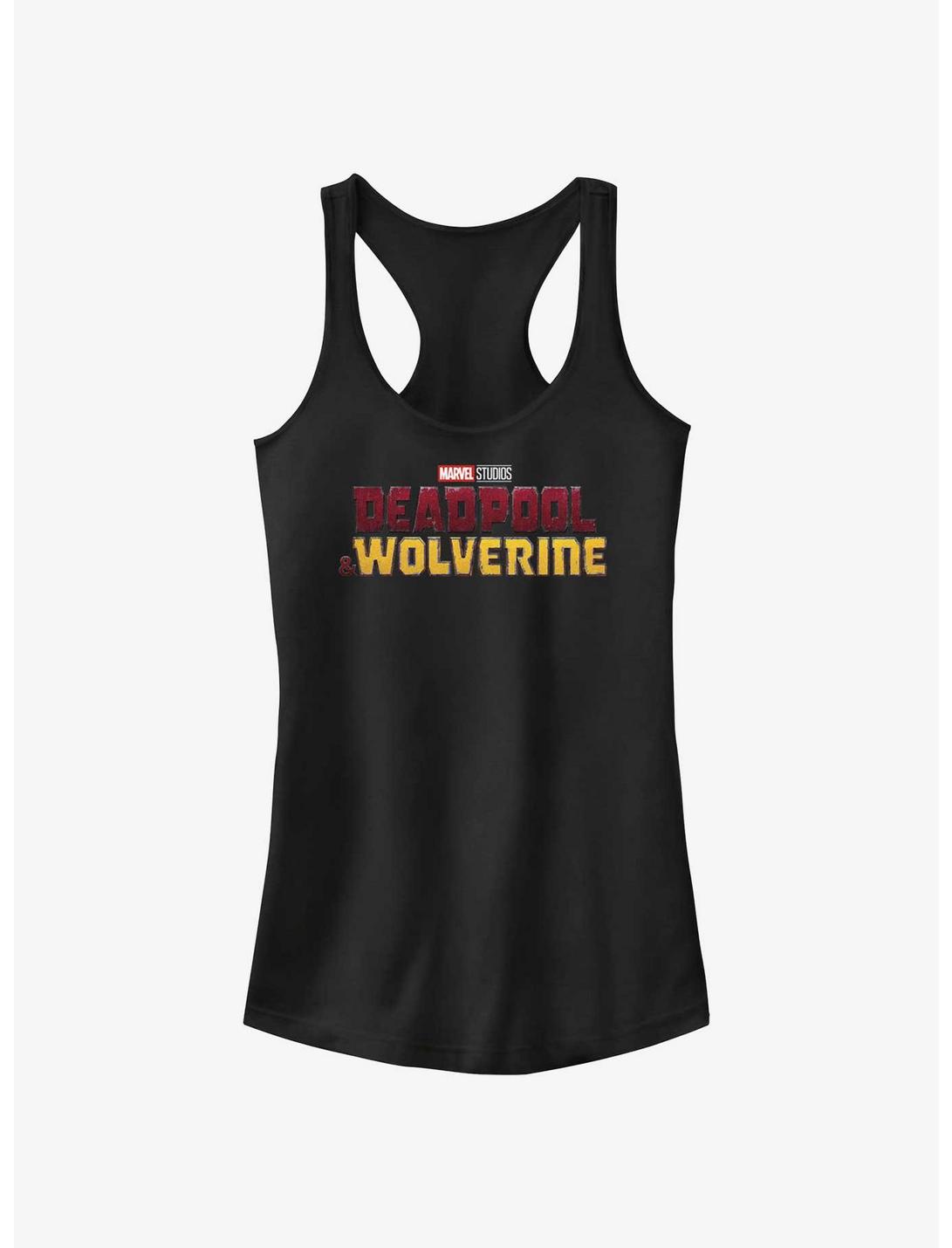 Marvel Deadpool & Wolverine Logo Girls Tank, BLACK, hi-res