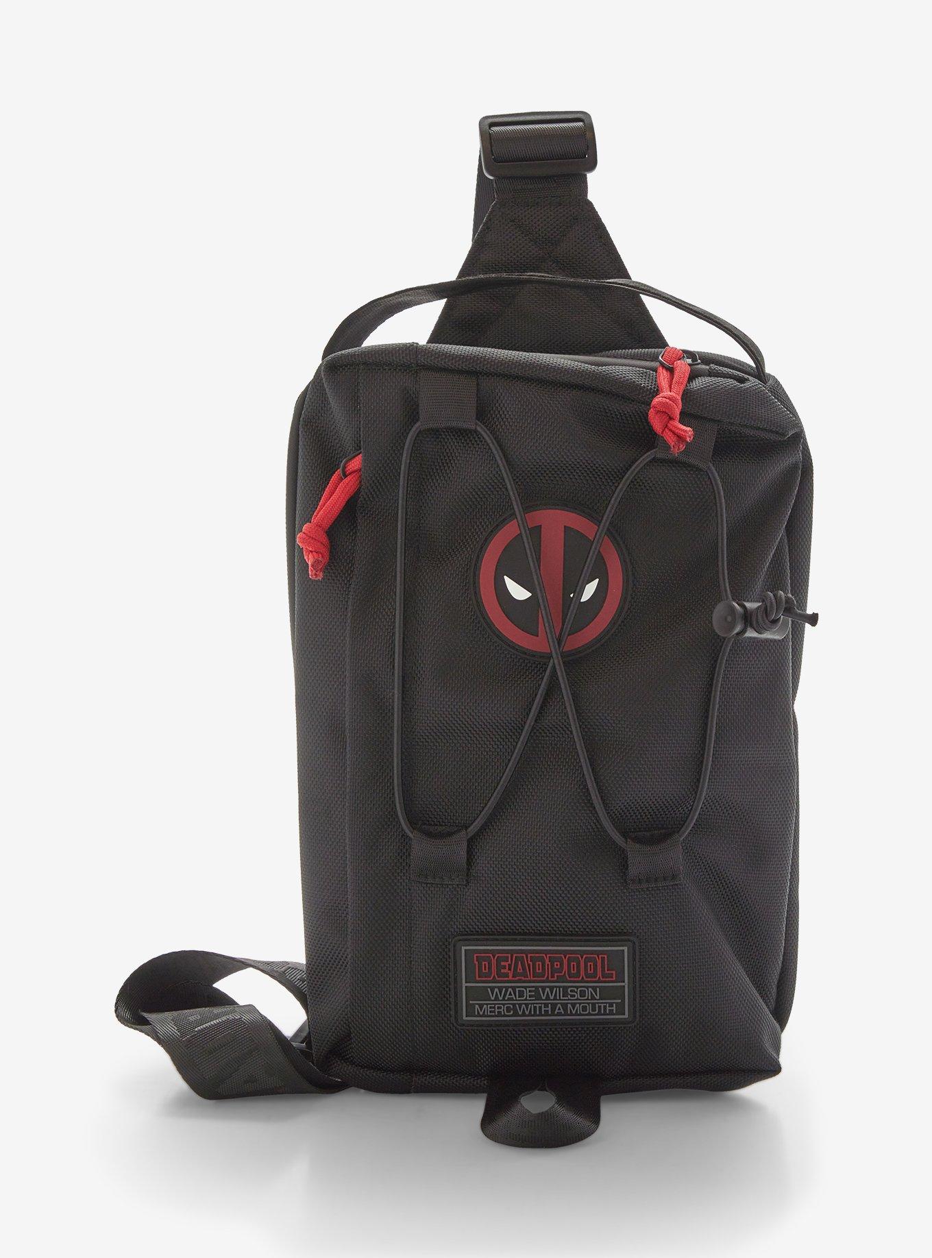 Marvel Deadpool Black Tactical Sling Bag — BoxLunch Exclusive, , hi-res