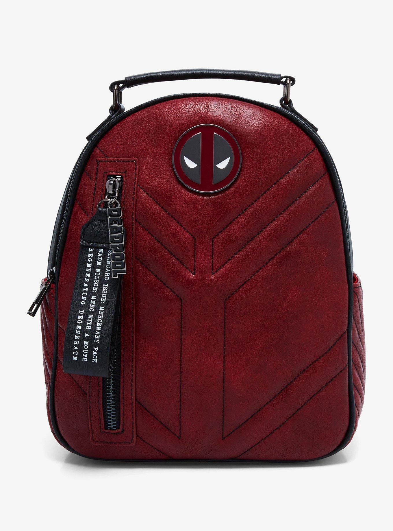 Marvel Deadpool Quilted Emblem Mini Backpack - BoxLunch Exclusive, , hi-res