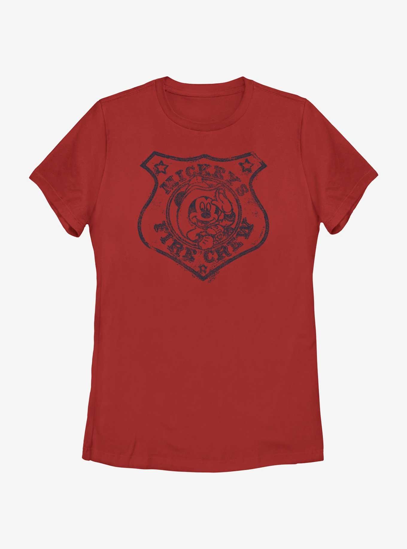 Disney Mickey Mouse Mickey's Fire Crew Badge Womens T-Shirt, , hi-res