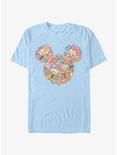 Disney Mickey Mouse Floral Head T-Shirt, LT BLUE, hi-res