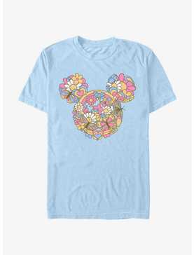 Disney Mickey Mouse Floral Head T-Shirt, , hi-res