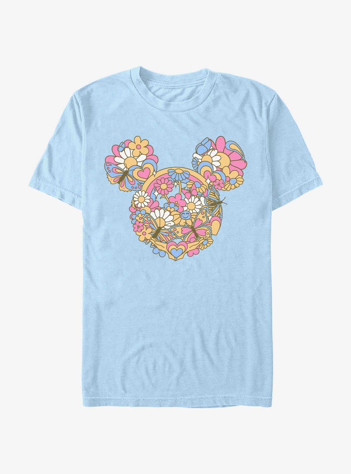 Disney Mickey Mouse Floral Head T-Shirt, , hi-res