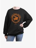 Disney Percy Jackson And The Olympians Camp Half Blood Icon Logo Girls Oversized Sweatshirt, BLACK, hi-res
