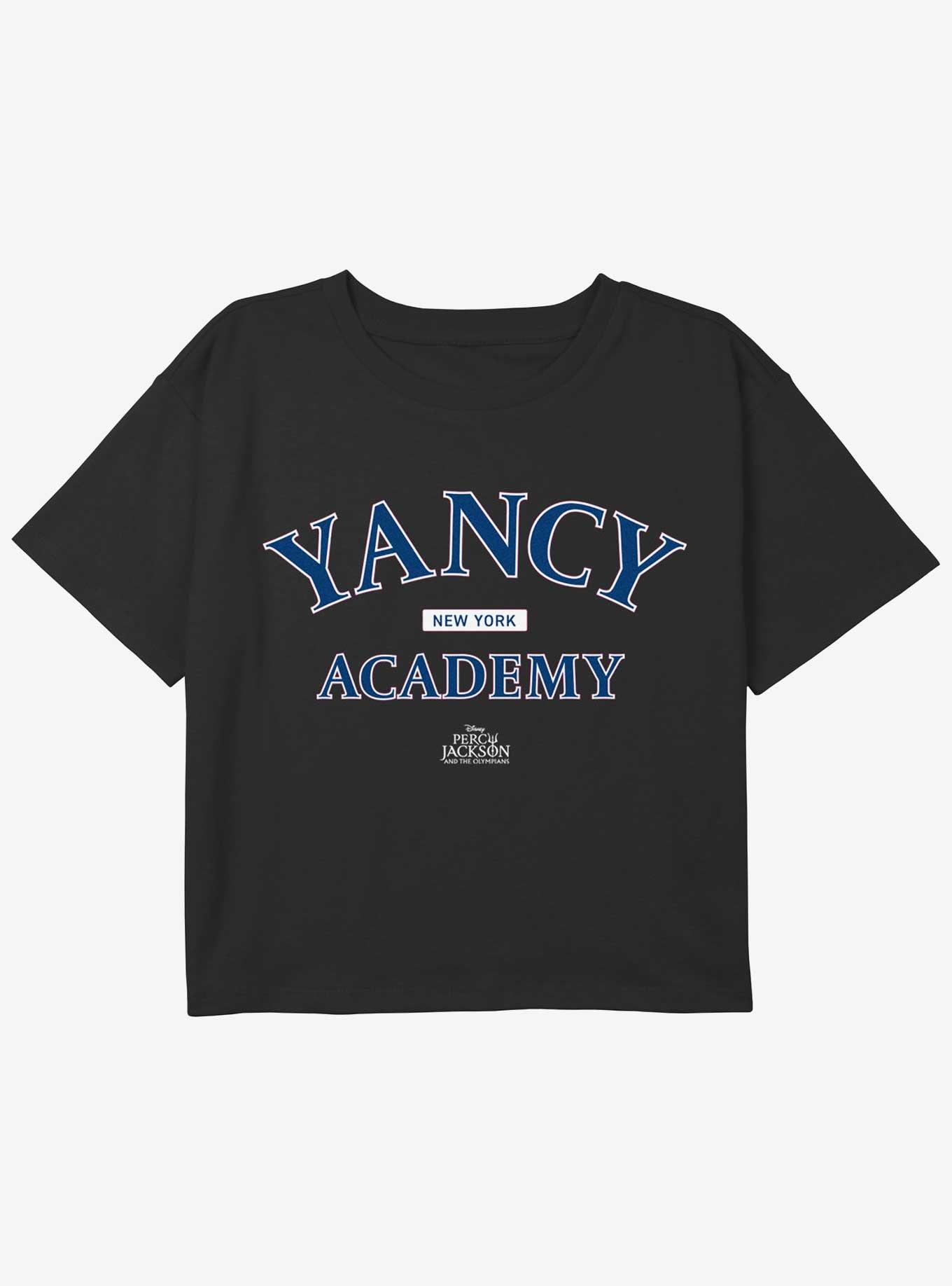 Disney Percy Jackson And The Olympians Yancy Academy Logo Youth Girls Boxy Crop T-Shirt