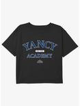 Disney Percy Jackson And The Olympians Yancy Academy Logo Youth Girls Boxy Crop T-Shirt, BLACK, hi-res