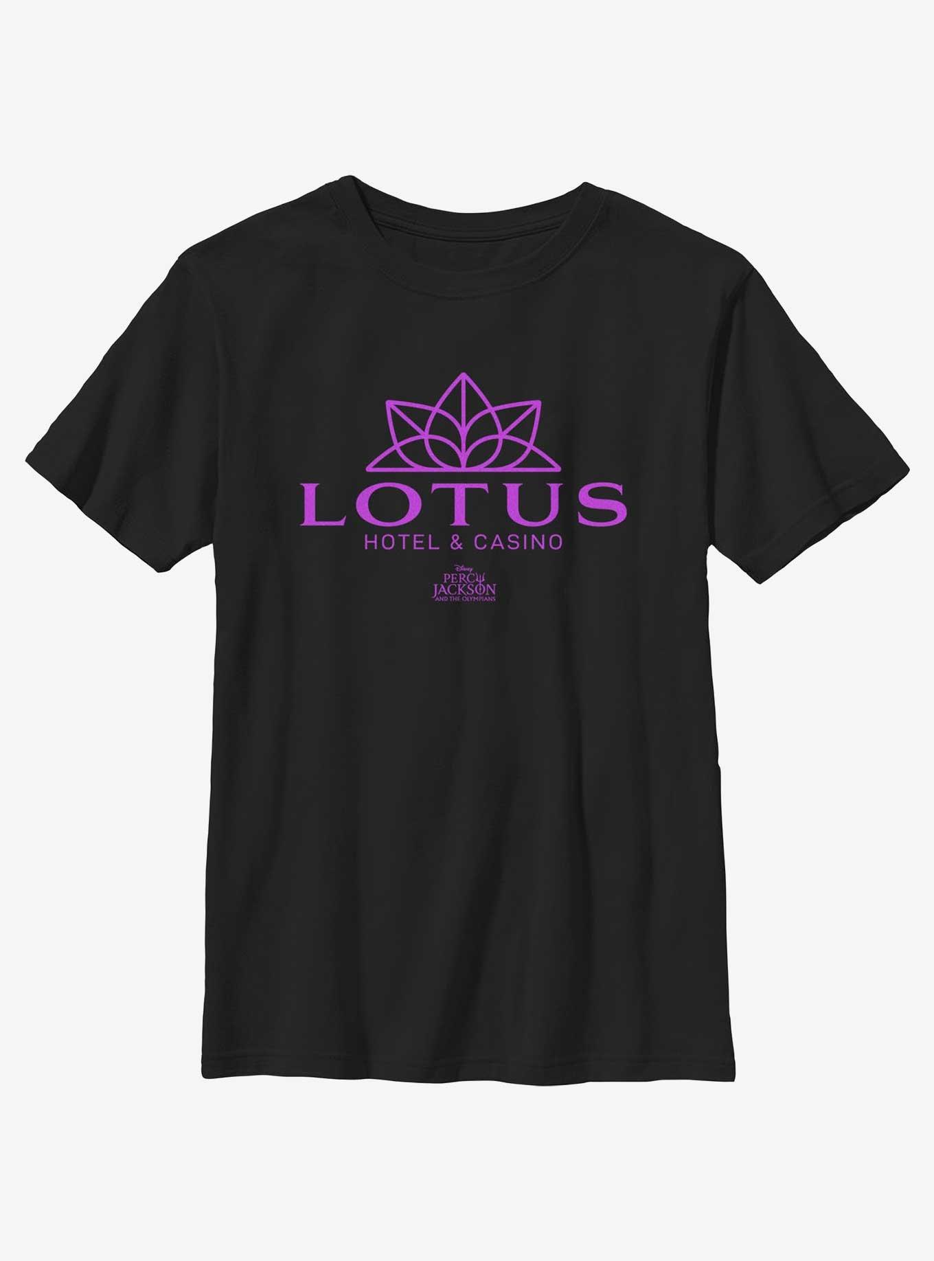 Disney Percy Jackson And The Olympians Lotus Hotel & Casino Logo Youth T-Shirt