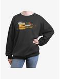 Disney Percy Jackson And The Olympians The Pen Is Mightier Than The Sword Girls Oversized Sweatshirt, CHARCOAL, hi-res
