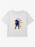Disney Percy Jackson And The Olympians Grover Geometric Youth Girls Boxy Crop T-Shirt, WHITE, hi-res