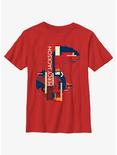 Disney Percy Jackson And The Olympians Pegasus Geometric Youth T-Shirt, RED, hi-res