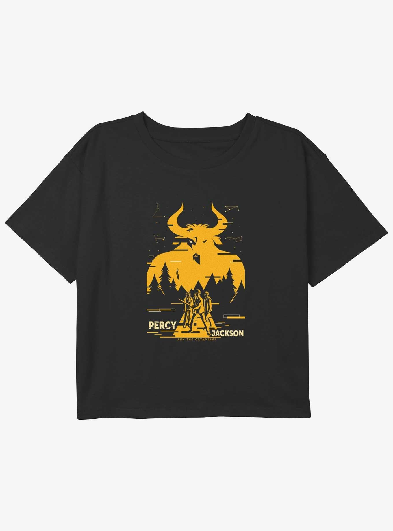 Disney Percy Jackson And The Olympians Minotaur Youth Girls Boxy Crop T-Shirt