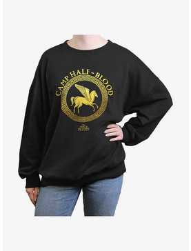 Disney Percy Jackson And The Olympians Camp Half Blood Emblem Logo Girls Oversized Sweatshirt, , hi-res