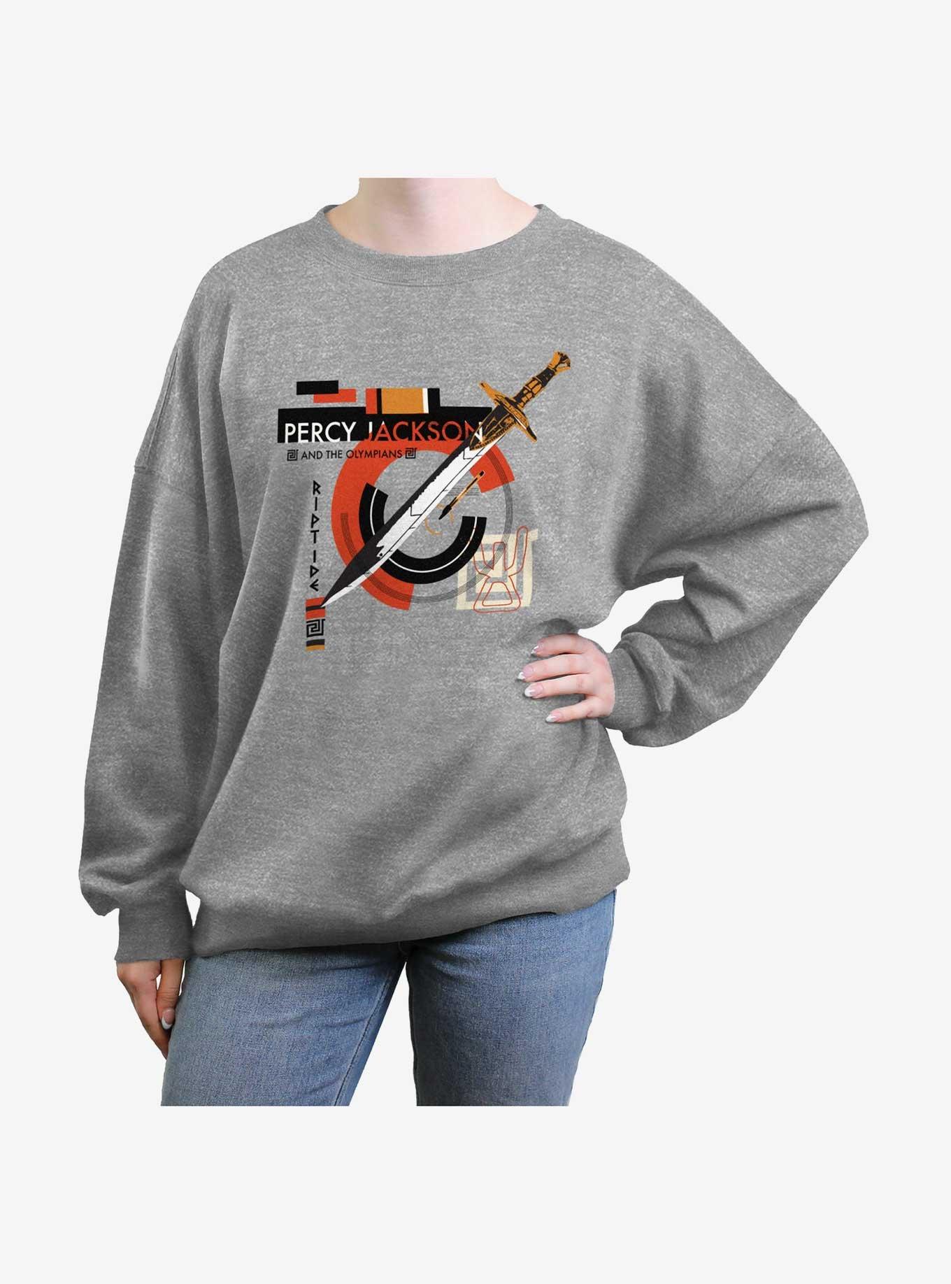 Disney Percy Jackson And The Olympians Riptide Sword Girls Oversized Sweatshirt