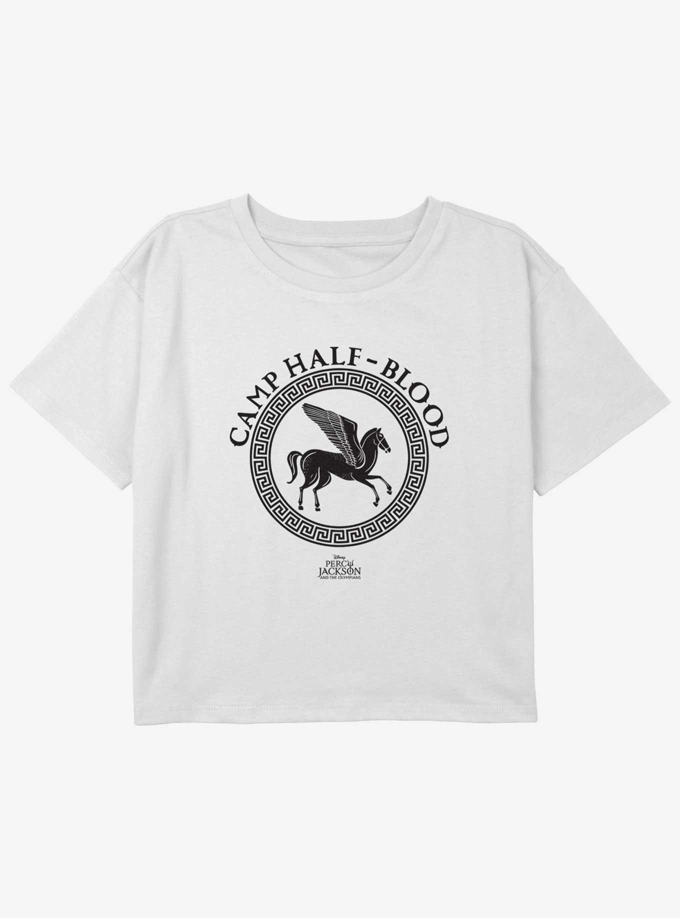 Disney Percy Jackson And The Olympians Camp Half Blood Logo Youth Girls Boxy Crop T-Shirt