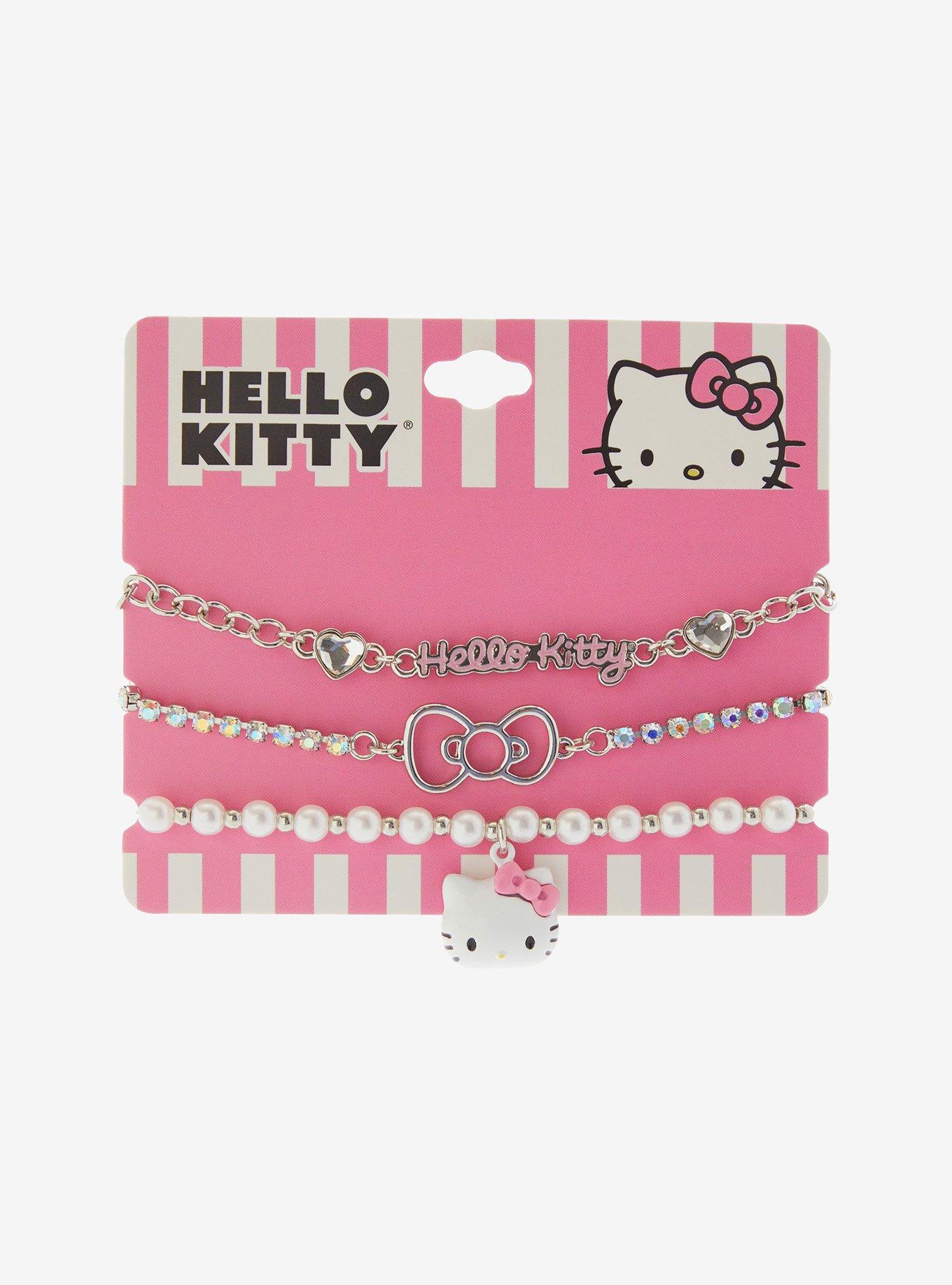 Hello Kitty Bling Pearl Bracelet Set, , hi-res