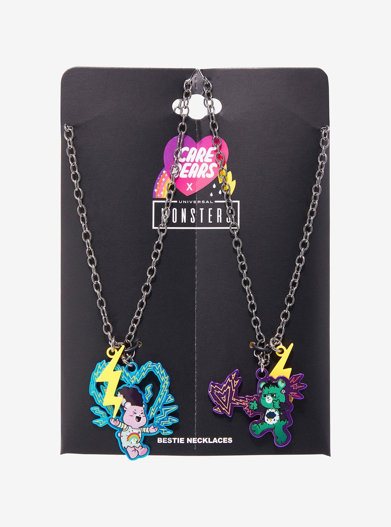 Care Bears x Universal Monsters Frankenstein Monster & Bride Best Friend Necklace Set, , hi-res