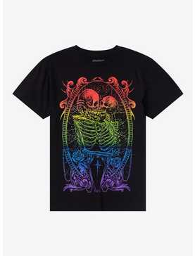 Vampire Freaks Rainbow Kissing Skeletons T-Shirt, , hi-res