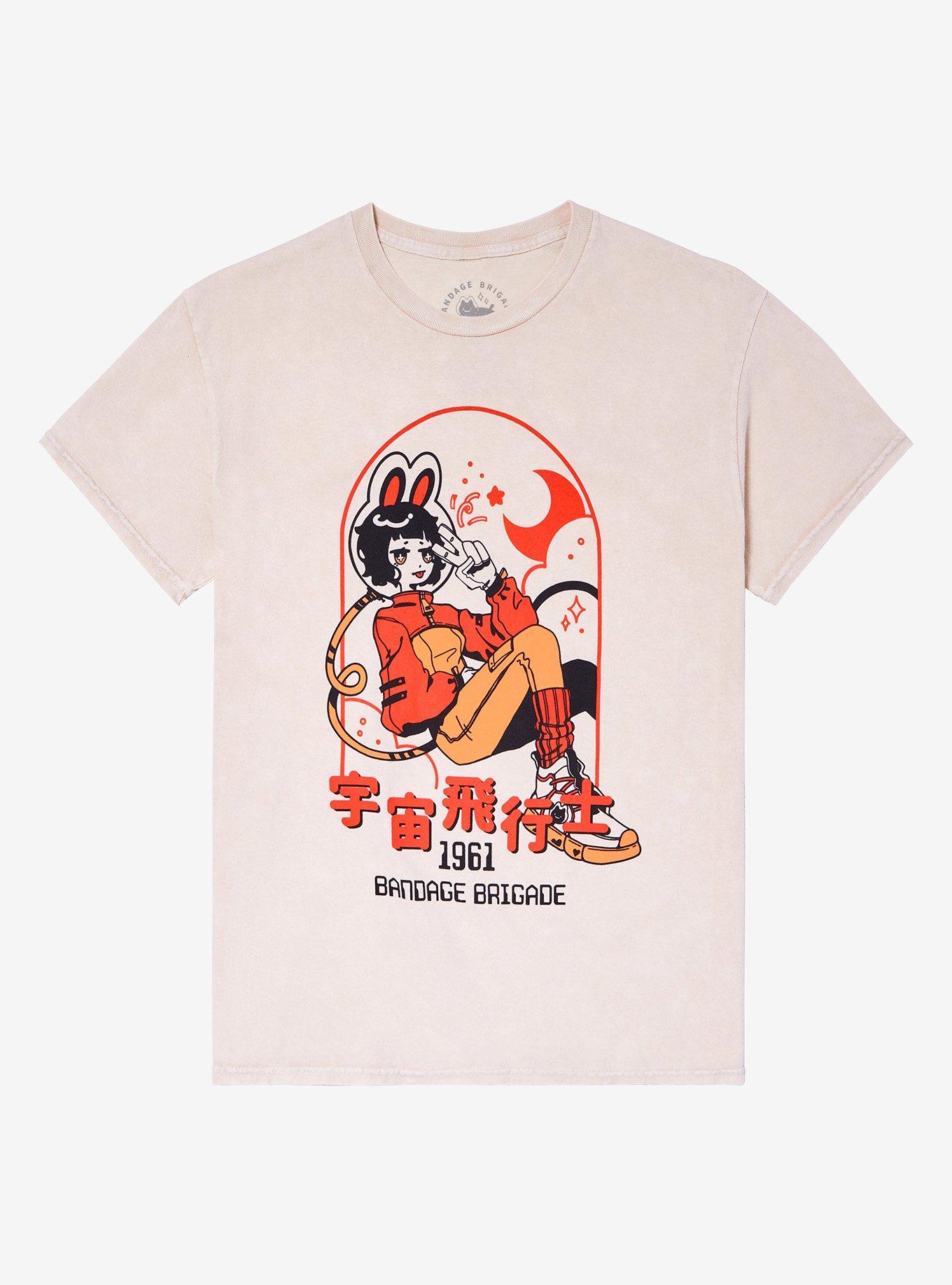 Rabbit Tiger Astronaut T-Shirt By Bandage Brigade, NATURAL, hi-res