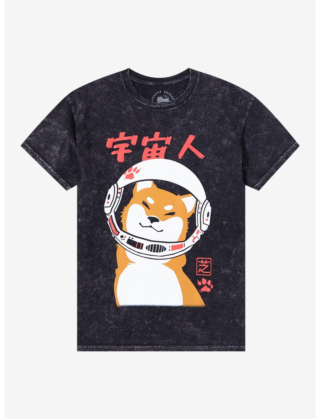 Astro Shiba Mineral Wash T-Shirt By Bandage Brigade, MULTI, hi-res