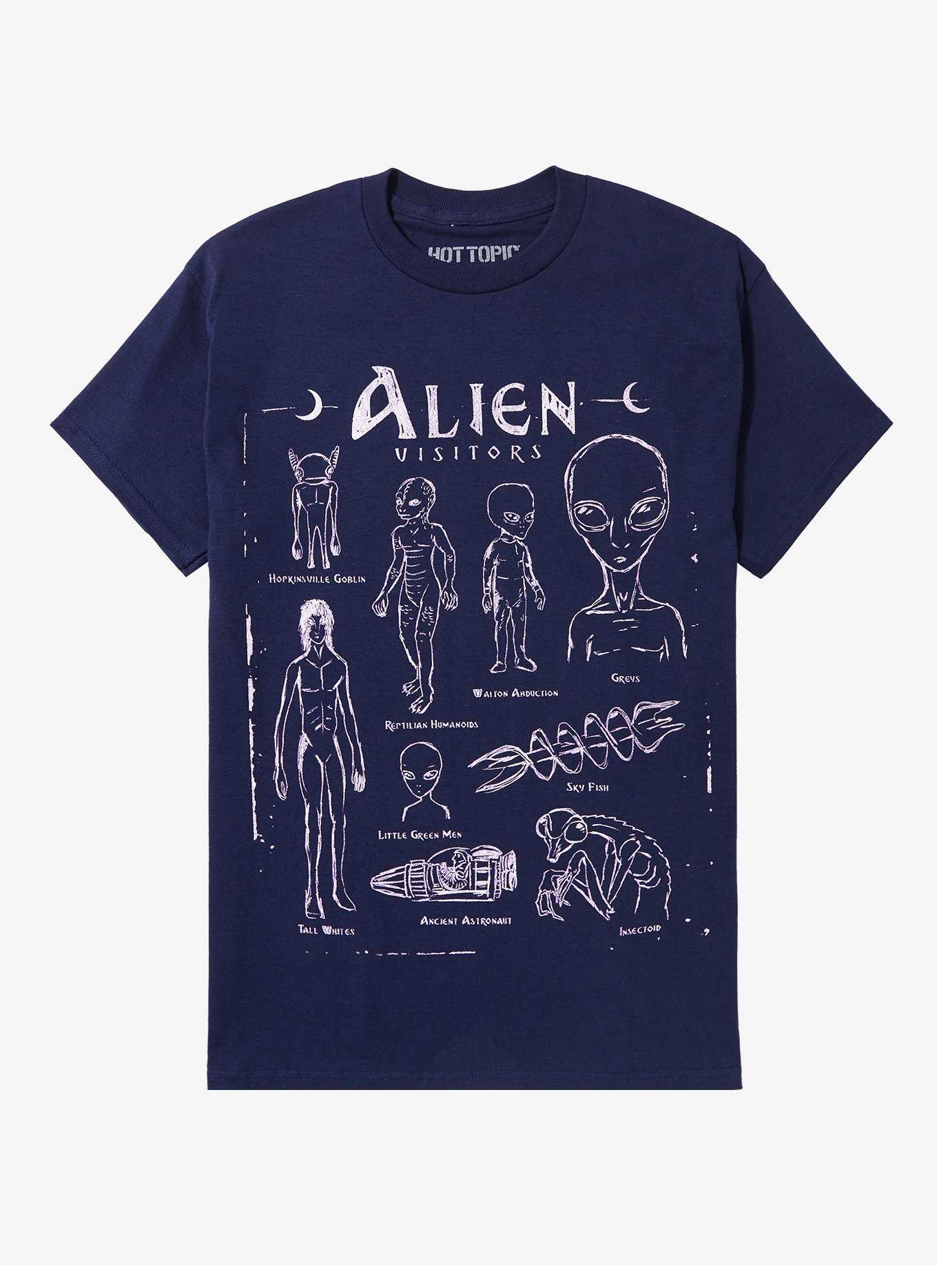 Alien Visitor Infographic T-Shirt, , hi-res