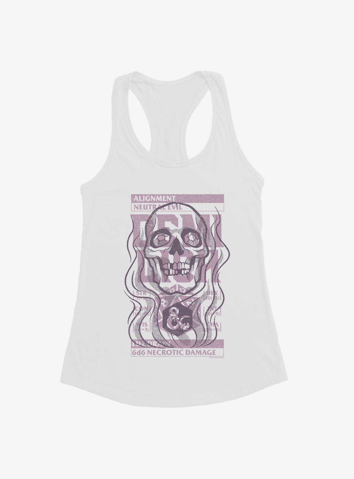 Dungeons & Dragons Demilich Stats Stamp Girls Tank, WHITE, hi-res
