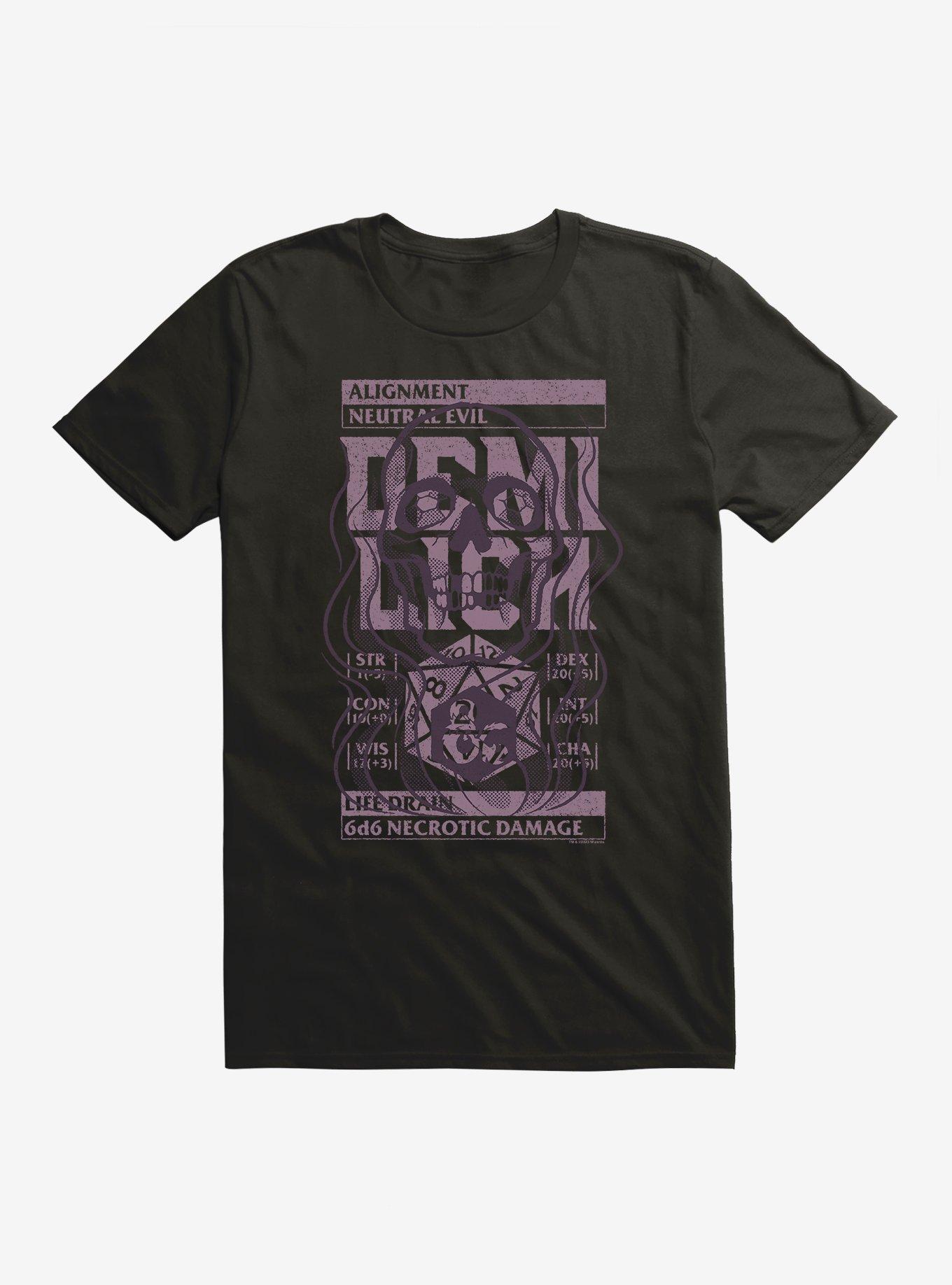 Dungeons & Dragons Demilich Stats Stamp T-Shirt, , hi-res