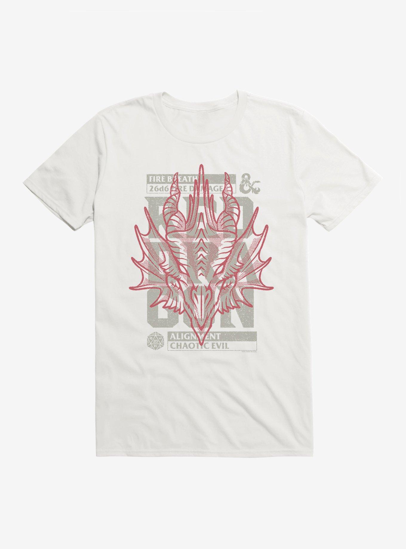 Dungeons & Dragons Red Dragon Stamp T-Shirt, WHITE, hi-res