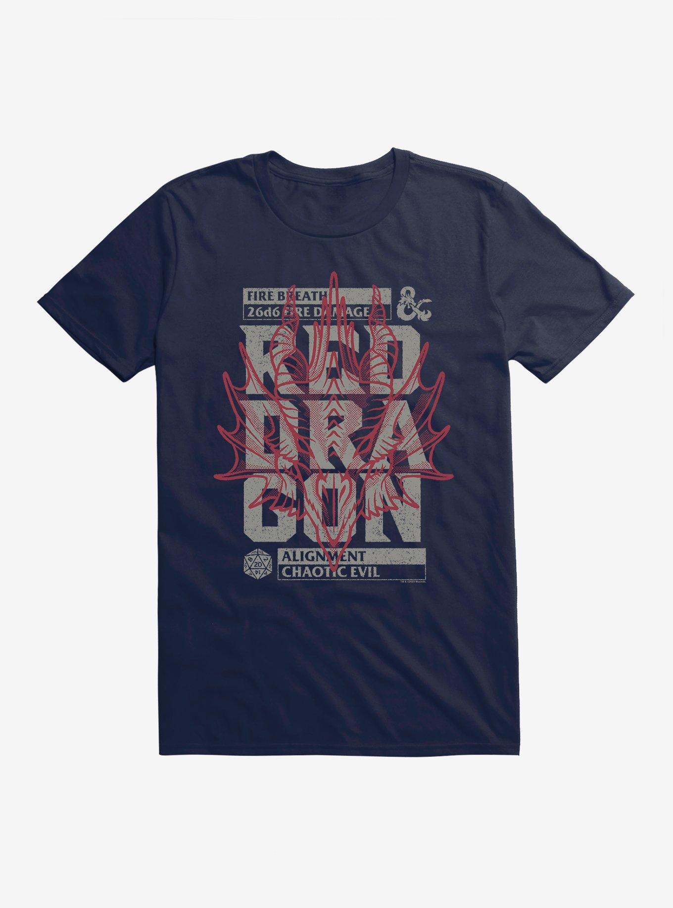 Dungeons & Dragons Red Dragon Stamp T-Shirt, MIDNIGHT NAVY, hi-res
