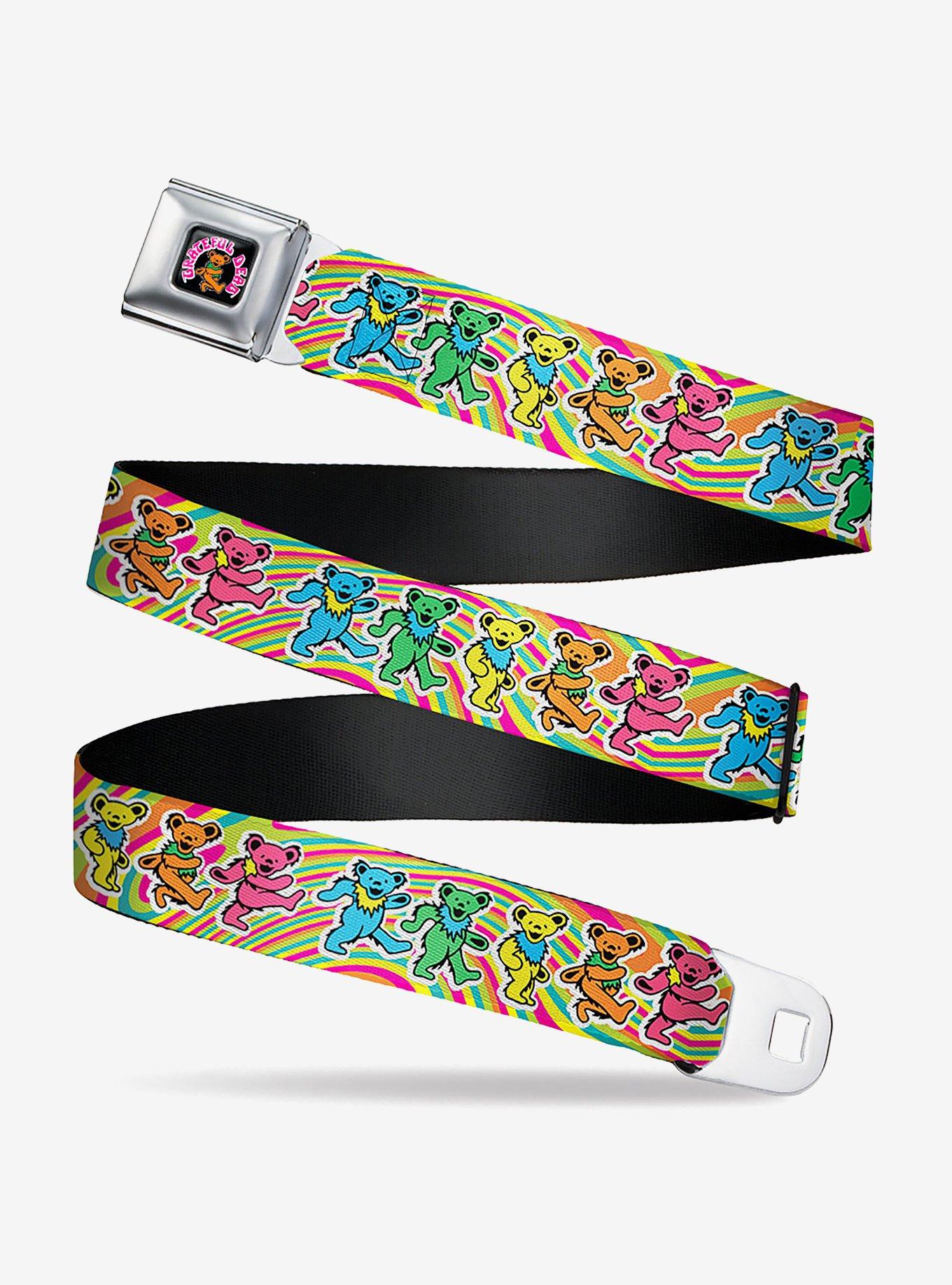 Grateful Dead Dancing Bears Swirl Seatbelt Belt, , hi-res