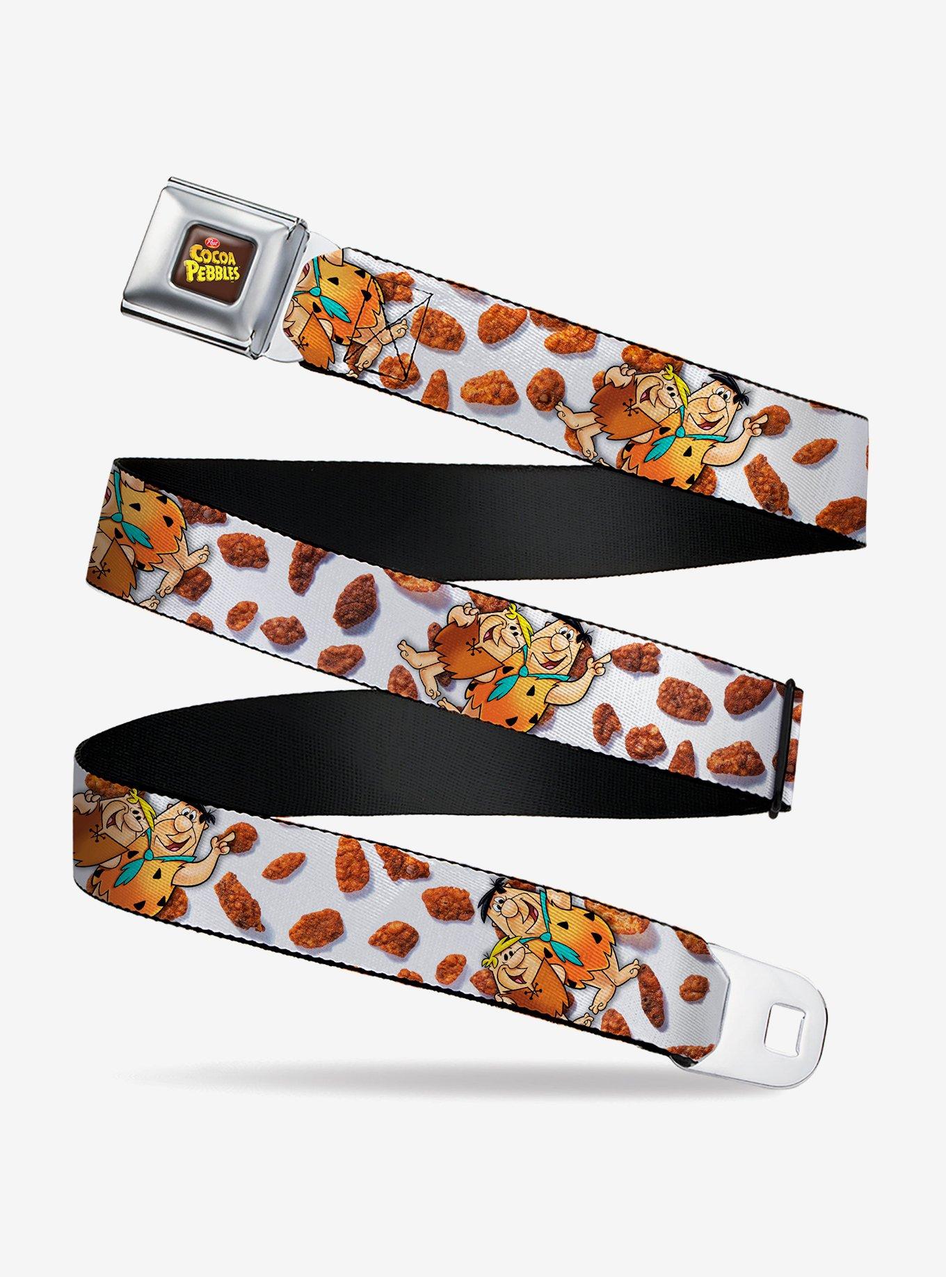 The Flintstones Cocoa Pebbles Fred And Barney Pose Cereal Seatbelt Belt