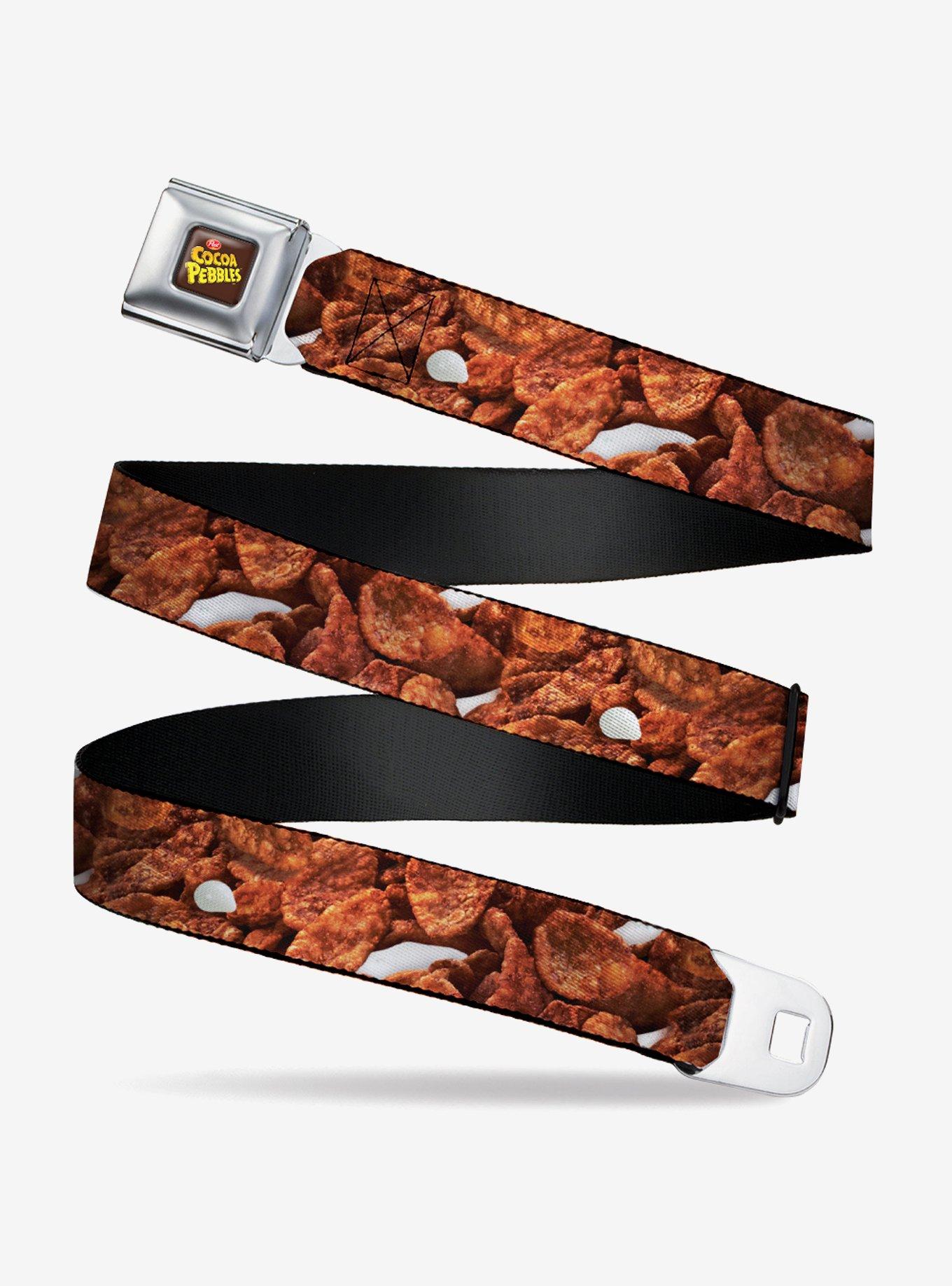 The Flintstones Cocoa Pebbles Vivid Cereal Close Up Seatbelt Belt