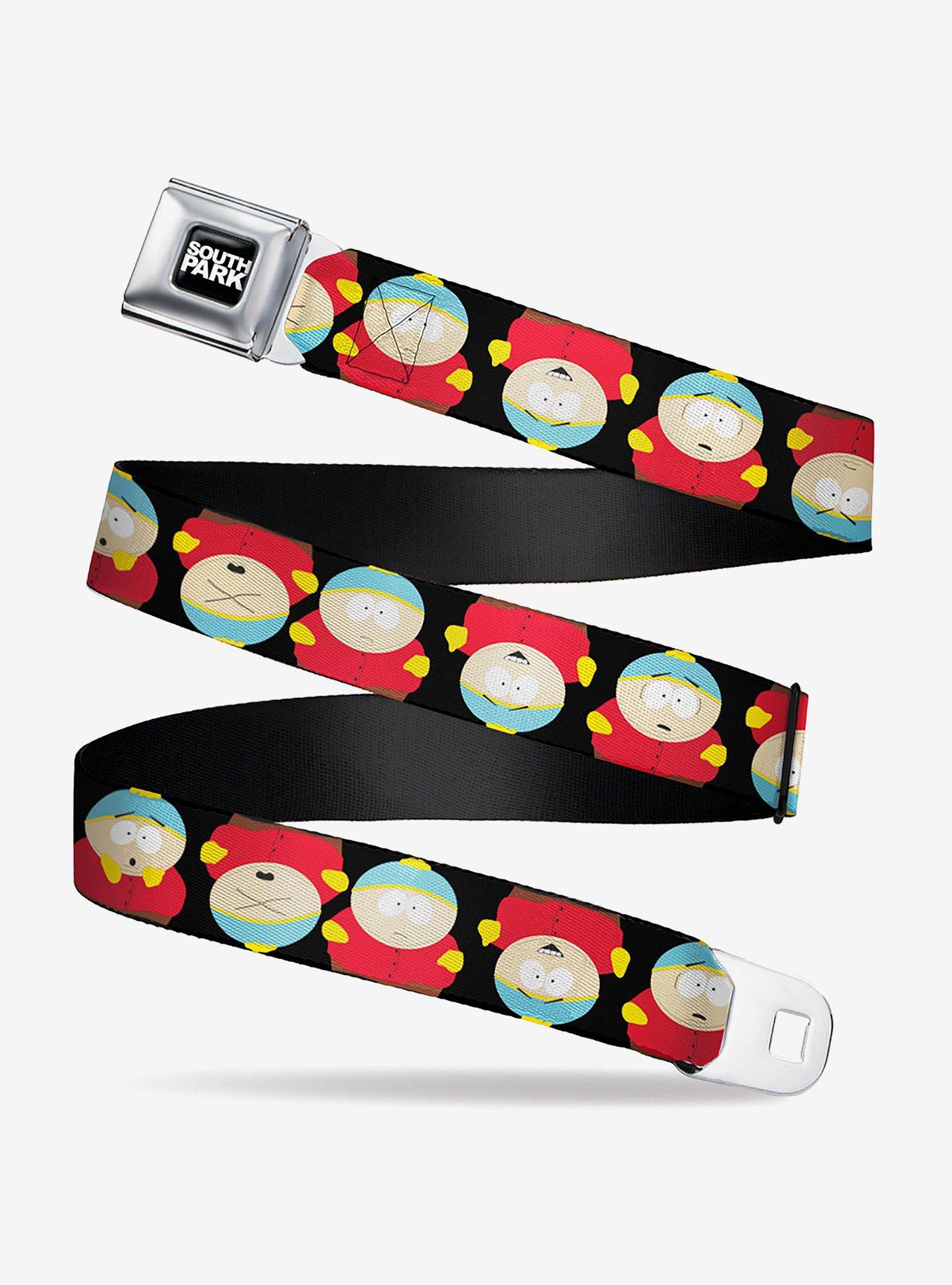 South Park Cartman Flip Poses Seatbelt Belt, RED, hi-res