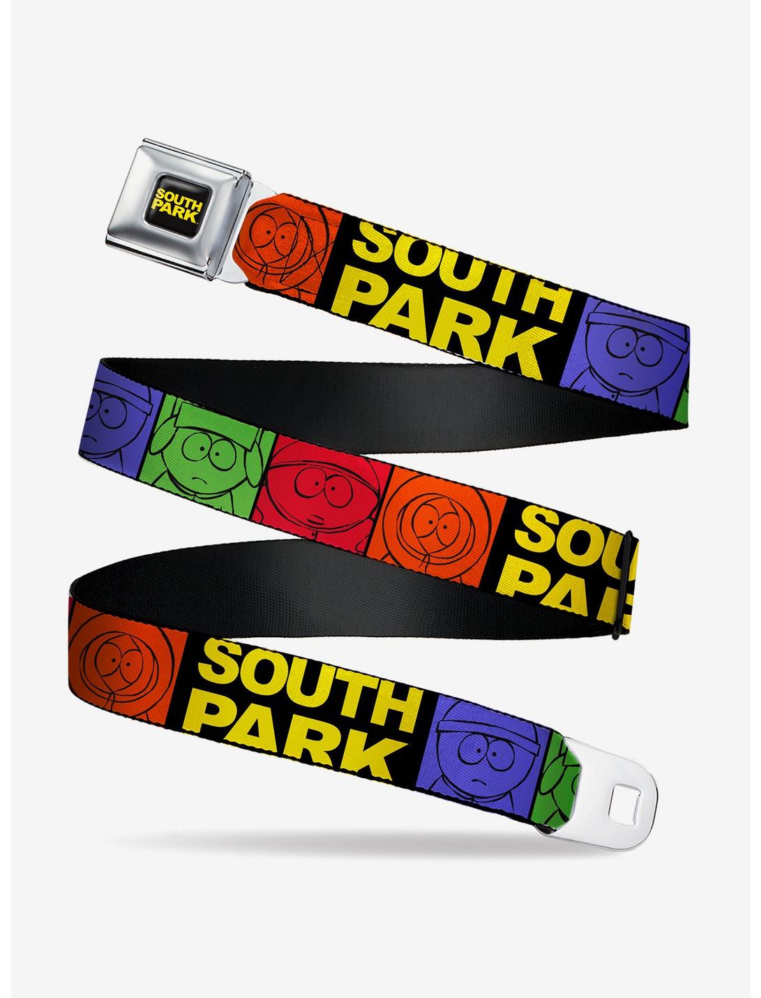 South Park Boys Title Logo Color Block Seatbelt Belt, MULTI, hi-res