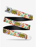 South Park Title Logo And Characters Scattered Seatbelt Belt, BRIGHT WHITE, hi-res